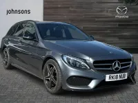 Usado Mercedes C200 AMG line 180 CV (132 kW) 2018 Gris Familiar