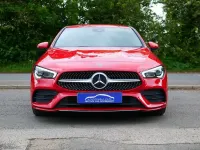 Begagnad Mercedes CLA200 AMG Line Premium 163 HK (119 kW) 2019 Röd Sportkupé