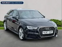 Used Audi A3 S-Line 150 HP (110 kW) 2017 Black Hatchback