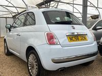 Used Fiat 500 Lounge 69 HP (50 kW) 2009 Blue Cabriolet