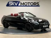 Used Mercedes C250 AMG line 204 HP (150 kW) 2017 Black Cabriolet