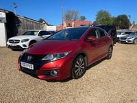 Begagnad Honda Civic SR 120 HK (88 kW) 2017 Röd Halvkombi