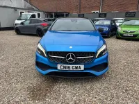 Used Mercedes A200 AMG Line Premium Plus 136 HP (100 kW) 2016 Blue Hatchback