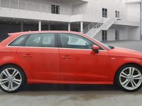 Used Audi A3 Sportback S-Line 2015 Red Hatchback