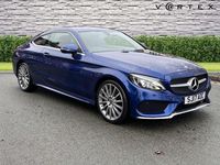 Used Mercedes C300 AMG line 245 HP (180 kW) 2017 Blue Coupe