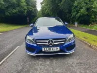 Used Mercedes C220 AMG line 170 HP (125 kW) 2018 Blue Sedan