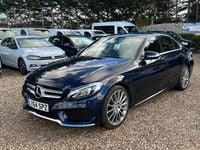 Used Mercedes C200 AMG line 184 HP (135 kW) 2014 Blue Sedan