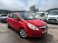 Used Vauxhall Corsa Design Edition 90 HP (66 kW) 2007 Red Hatchback