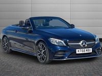 Used Mercedes C300 AMG Line Premium 245 HP (180 kW) 2019 Cavansite blue Cabriolet