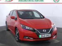 Used Nissan Leaf N-Connecta 160 kW (218 HP) 2021 Red Hatchback