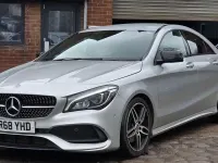 Used Mercedes CLA220 AMG line 177 HP (130 kW) 2018 Silver Coupe