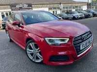 Used Audi A3 S-Line 150 HP (110 kW) 2018 Red Sedan