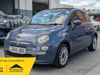 Used Fiat 500 Lounge 85 HP (62 kW) 2014 Blue Cabriolet