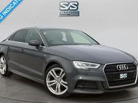 Begagnad Audi A3 S-Line 150 HK (110 kW) 2018 Grå Sedan