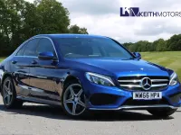 Begagnad Mercedes C220 AMG line 170 HK (125 kW) 2016 Blå Sedan