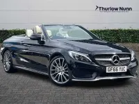 Used Mercedes C200 AMG line 184 HP (135 kW) 2016 Black Cabriolet