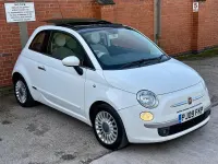 Used Fiat 500 Lounge 69 HP (50 kW) 2009 White Cabriolet