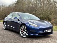 Used Tesla Model 3 Performance 250 kW (340 HP) 2019 Blue Sedan