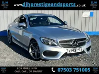 Usado Mercedes C220 AMG line 170 CV (125 kW) 2016 Plateado Coupe