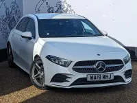 Used Mercedes A180 AMG Line Premium 116 HP (85 kW) 2019 White Hatchback