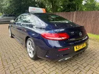 Used Mercedes C220 AMG line 170 HP (125 kW) 2017 Blue Coupe