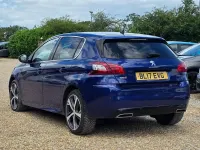 Used Peugeot 308 GT-line 120 HP (88 kW) 2017 Blue Hatchback