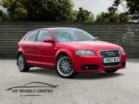 Used Audi A3 S-Line 2007 Red Hatchback