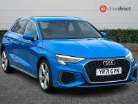 Used Audi A3 Sportback S-Line 150 HP (110 kW) 2021 Blue Hatchback