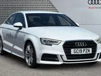 Used Audi A3 S-Line 150 HP (110 kW) 2019 White Sedan