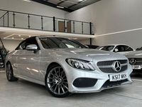 Used Mercedes C220 AMG line 170 HP (125 kW) 2017 Silver Cabriolet