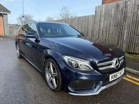 Begagnad Mercedes C220 AMG line 2017 Blå Kombi