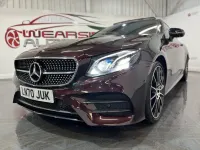 Used Mercedes E350 AMG line 313 HP (230 kW) 2020 Red Coupe