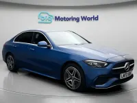 Used Mercedes C300e AMG line 313 HP (230 kW) 2022 Blue Sedan