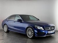 Used Mercedes C200 AMG line 184 HP (135 kW) 2017 Blue Sedan