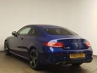 Used Mercedes C220 AMG line 170 HP (125 kW) 2017 Blue Coupe