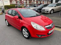 Used Vauxhall Corsa 90 HP (66 kW) 2007 Red Hatchback
