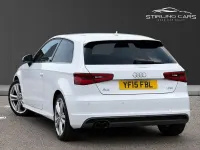 Used Audi A3 S-Line 125 HP (91 kW) 2015 White Hatchback