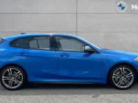 Used BMW M135 Comfort Edition 306 HP (225 kW) 2021 Misano blue metallic Hatchback