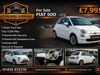 Used Fiat 500 Pop Star 69 HP (50 kW) 2016 White Hatchback