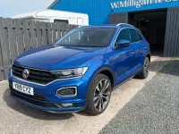 Used VW T-Roc R-line 150 HP (110 kW) 2019 Blue SUV