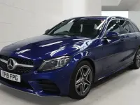 Used Mercedes C200 AMG line 198 HP (145 kW) 2019 Blue Estate