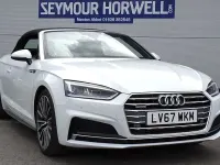 Used Audi A5 Cabriolet S-Line 252 HP (185 kW) 2017 White Cabriolet