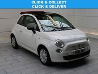 Used Fiat 500 Pop 85 HP (62 kW) 2011 White Cabriolet