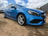 Used Mercedes A200 AMG line 134 HP (98 kW) 2016 Blue Hatchback