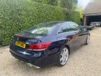 Begagnad Mercedes E350 AMG line 258 HK (189 kW) 2017 Blå Sportkupé