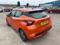 Begagnad Nissan Micra Acenta 90 HK (66 kW) 2017 Orange Halvkombi