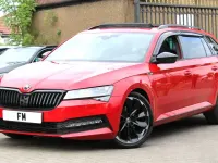 Used Skoda Superb SportlinePlus 190 HP (139 kW) 2020 Red Estate