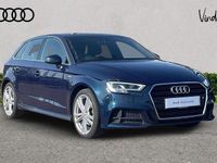 Used Audi A3 S-Line 147 HP (108 kW) 2019 Blue Sedan