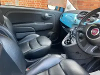 Used Fiat 500 Lounge 85 HP (62 kW) 2012 Blue Cabriolet