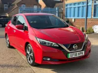 Used Nissan Leaf N-Connecta 110 kW (150 HP) 2018 Red Hatchback